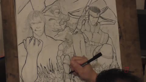 Speed Drawing 15 (The Snakes of Metal Gear)