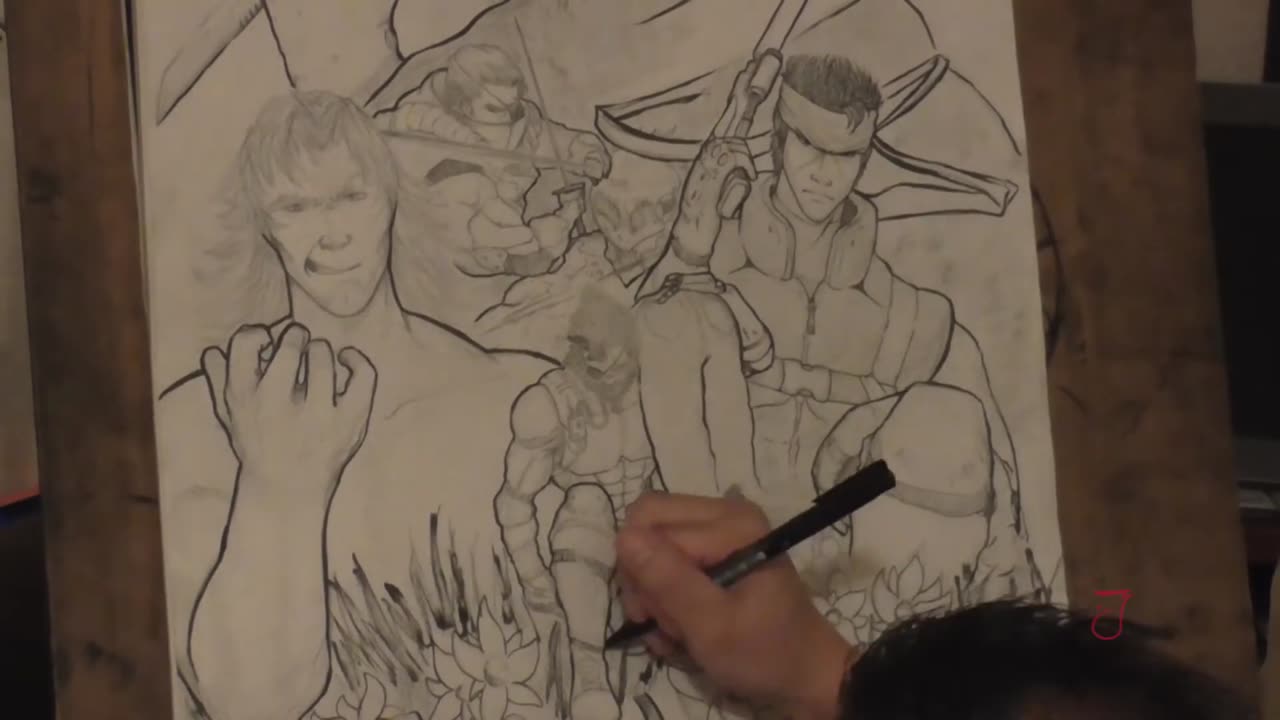 Speed Drawing 15 (The Snakes of Metal Gear)