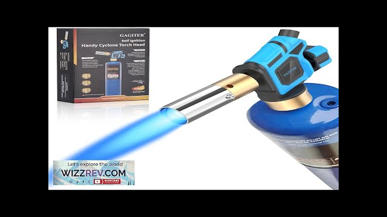 Self-Igniting Propane/MAPP Gas Torch Head - Trigger Start, Up To 3600°F, For Welding, Soldering, Glass Beads & Cooking Self-Igniting Propane/MAPP Gas Torch Head - Trigger Start, Up To 3600°F, For Welding, Soldering, Glass Beads & Cooking