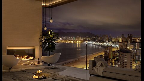 Smooth Jazz Nights by the Coast Luxurious Bedroom Ambience