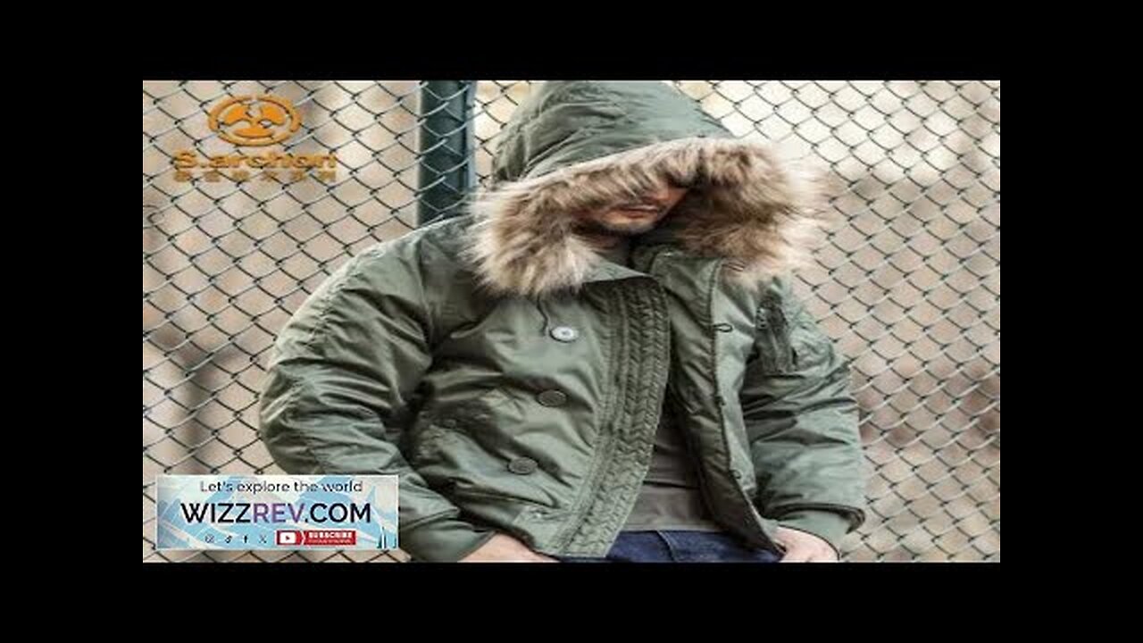 Mens Winter N2B puffer jacket men canada coat military fur hood warm Review