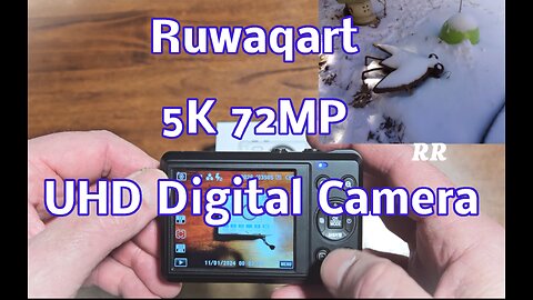 Ruwaqart 5K 72MP UHD Digital Camera, Autofocus, 32G Card