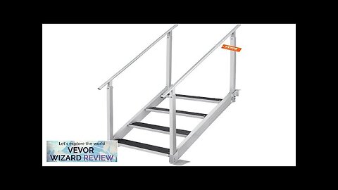 VEVOR Dock Ladder 4 Step Dock Stairs 30''-38'' Adjustable Height 500 lbs Review