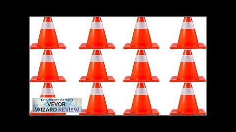 VEVOR 12Pack 18" Traffic Cones Safety Road Parking Cones PVC Base Orange Review