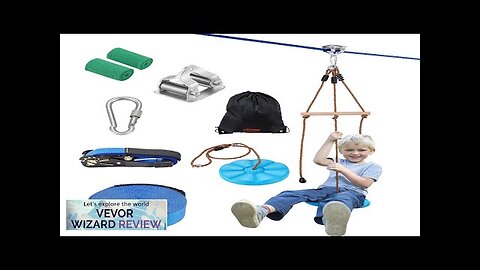 VEVOR 52 ft Zip Line Kit for Kids Adult Trolley Slackers Zipline Review