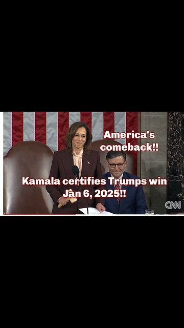Kamala HAD TO Certify TRUMPS WIN today!! LOL, MOST EPIC MOMENT EVER!!