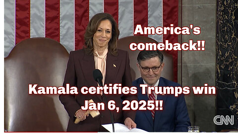 Kamala HAD TO Certify TRUMPS WIN today!! LOL, MOST EPIC MOMENT EVER!!