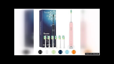 7AM2M Sonic Electric Toothbrush with 6 Brush Heads for Adults and Kids, Review