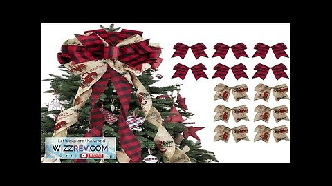 1 Large Christmas Tree Topper Bows and 12Pcs Small Wreath Bows Set Review