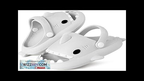 Kids Shark Slides Boys Girls Toddlers Cloud Shower Slippers Cute Cartoon Open Review