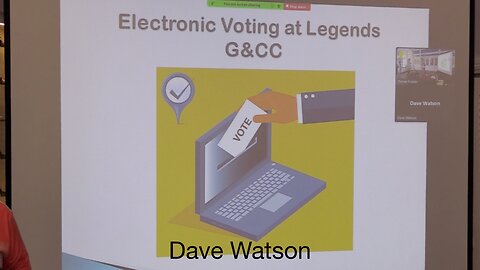 Electronic Voting at Legends G&CC