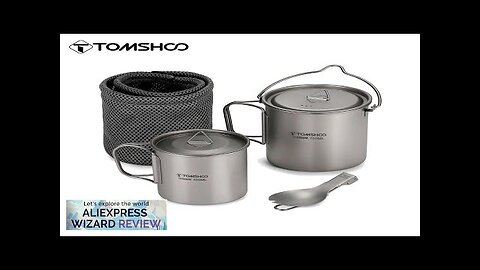 Tomshoo 3 PCS Titanium Cookware Set Ultralight 750ml Pot 450ml Water Cup Review