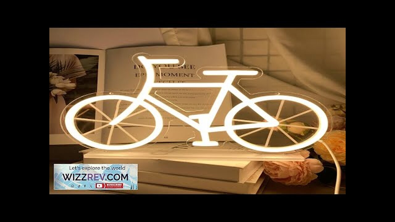 Bicycle Neon Sign for Wall Decor 12.5"x8.6" Warm Bike LED Art Décor Review