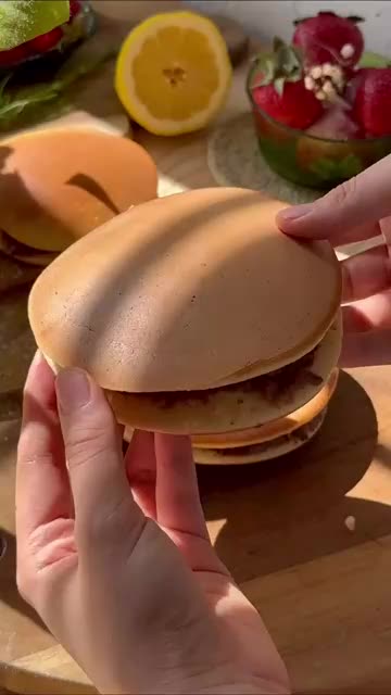 Fluffy chocolate pancake