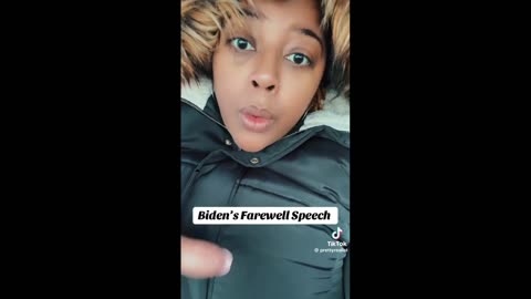 Wow she wraps up Biden's farewell speech and presidency perfectly.