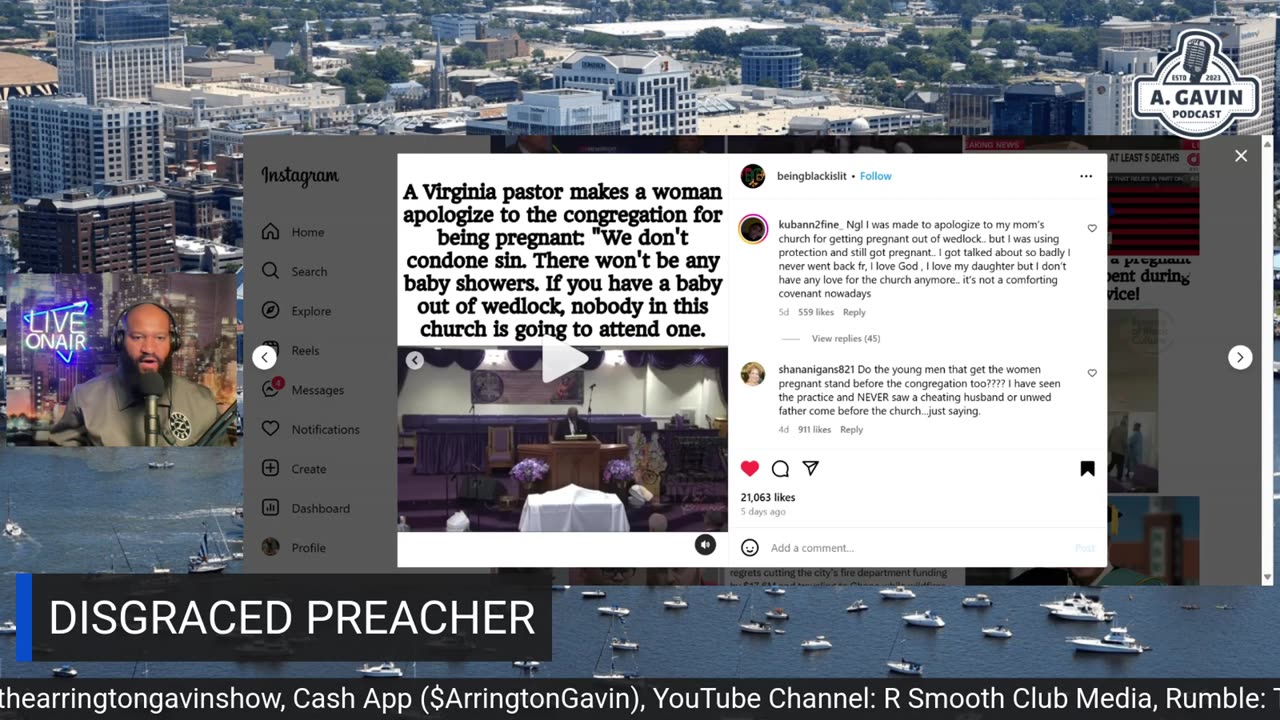 The Arrington Gavin Show "Disgraced Preacher Caught On Film"