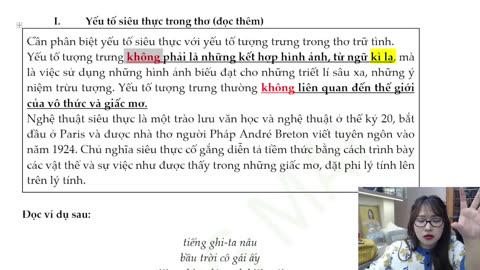 "Yếu tố siêu thực trong thơ và văn bản ""Say trăng"" "