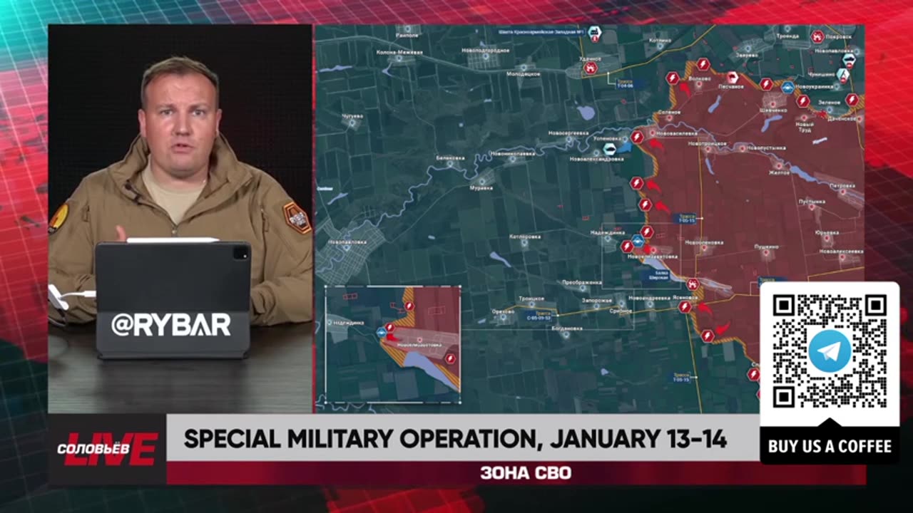 ►🇷🇺🇺🇦🚨❗️⚡️ Rybar Review of the Special Military Operation on Jan.13-14 2025