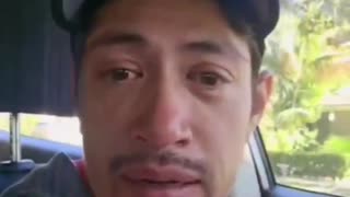 This Mexican illegal alien uploaded a video of himself while shedding tears