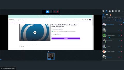 The Free4Talk Platform Orientation With Jack Bosma A2