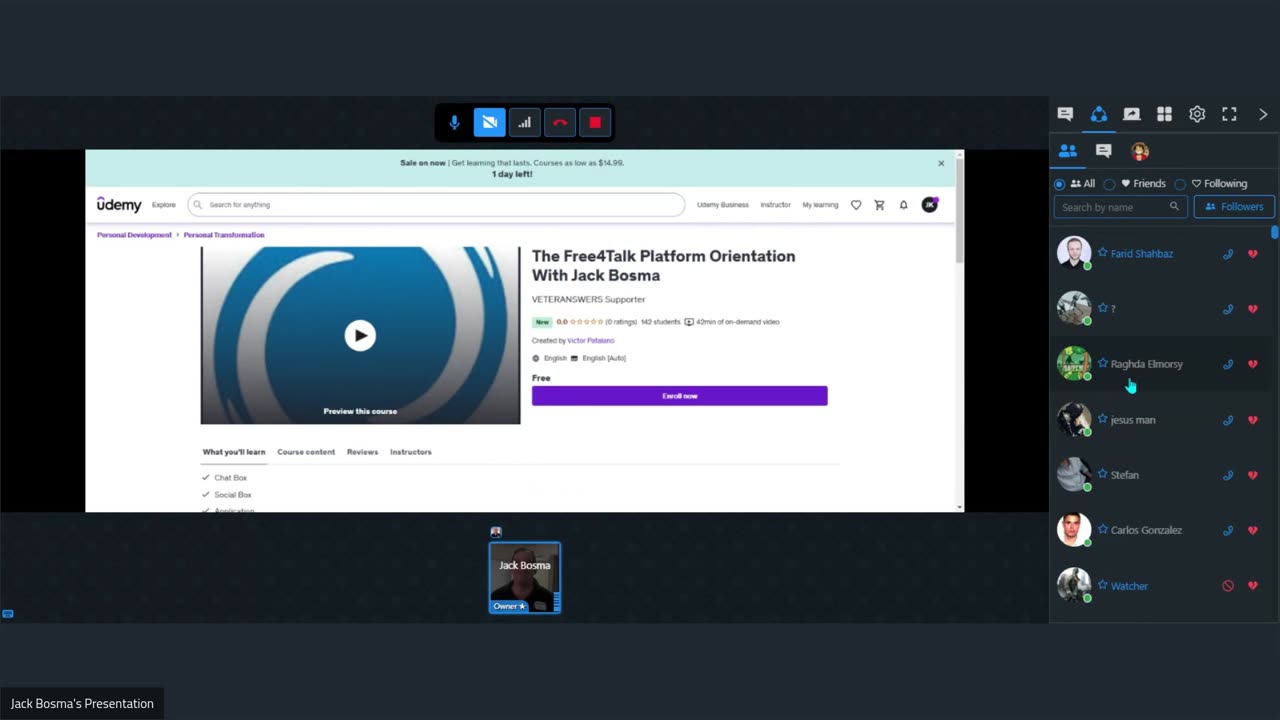 The Free4Talk Platform Orientation With Jack Bosma A2