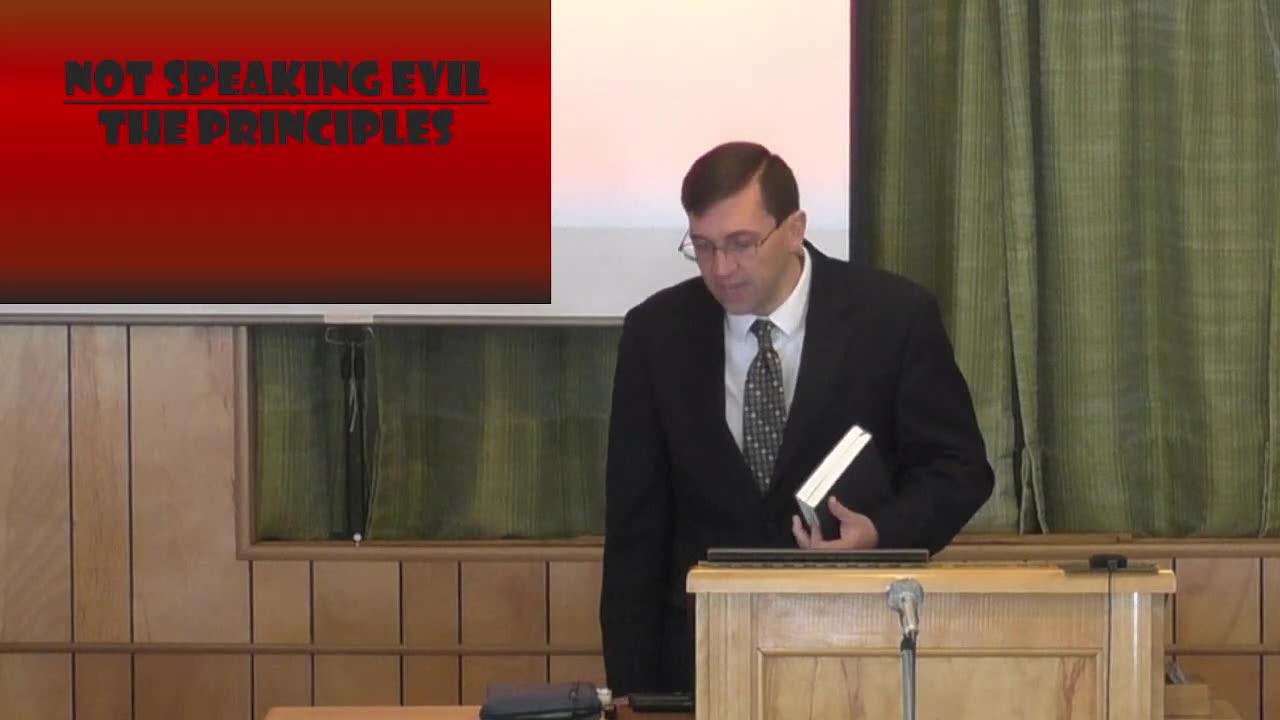 The Sin of Speaking Evil: Principles