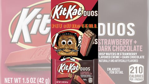 KIT KAT DUOS Strawberry Creme + Dark Chocolate Taste Test