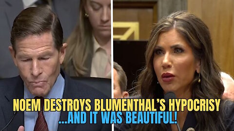 Kristi Noem Shuts Down Blumenthal’s Hypocrisy in DHS Confirmation