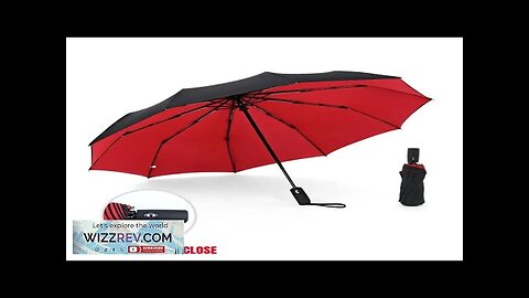 Windproof Double Layer Resistant Umbrella Fully Automatic Rain Men Women 10K Strong Review