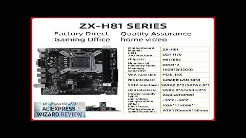 ZX-H81 Motherboard LGA 1150 Support i3 i5 Processor DDR3 RAM H81 Mainboard Review