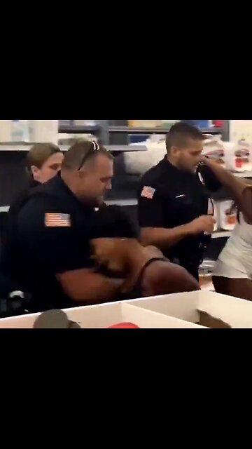 Doesn't end well for woman biting a police officer. INSTANT KARMA