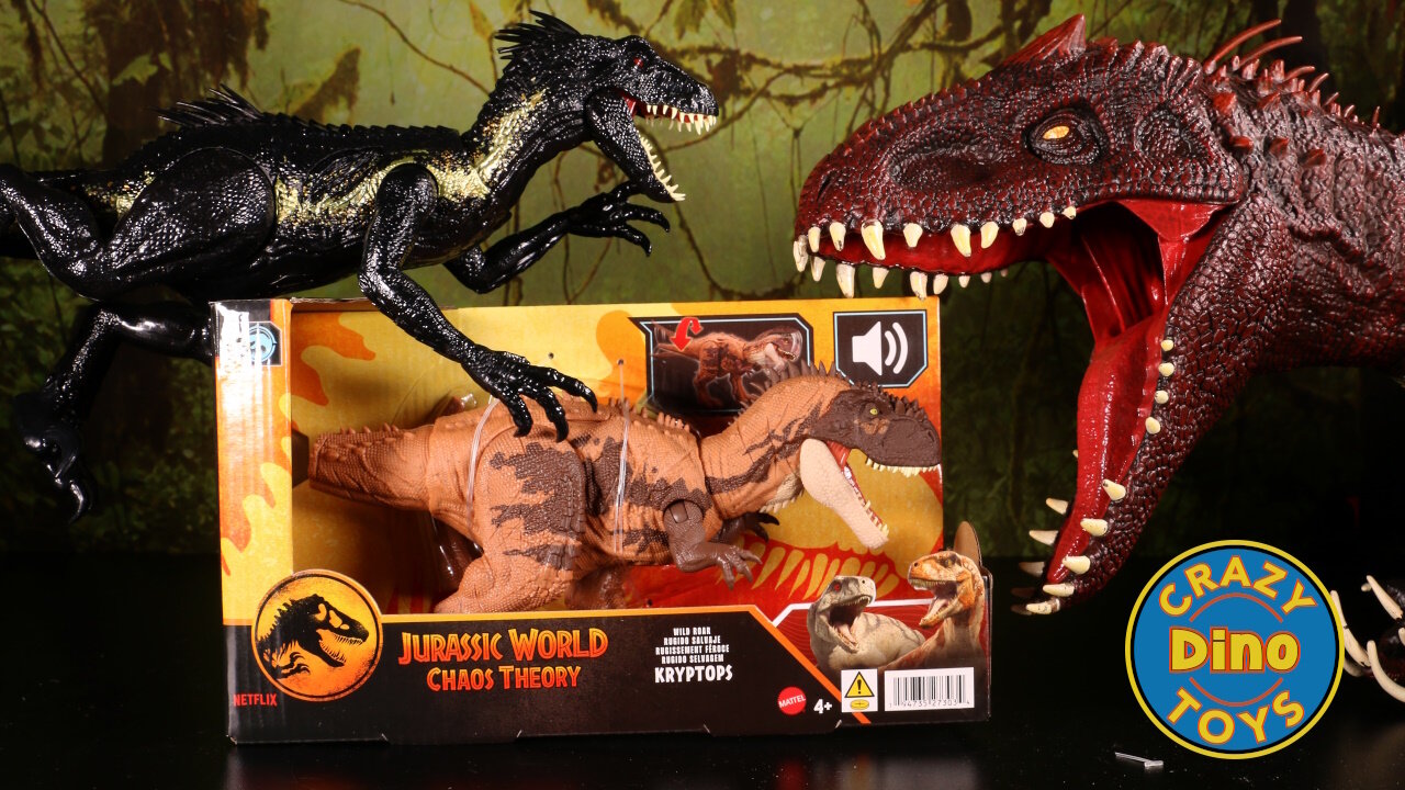 Jurassic World Chaos Theory Wild Roar Kryptops Unboxed 2025 T-Rex Dinosaur Battles @target @netflix