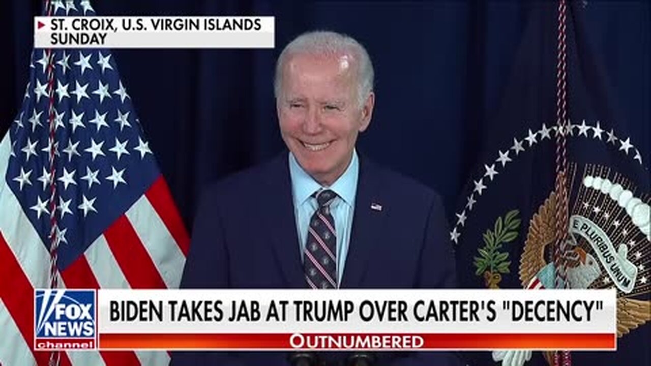 &apos;SHAMEFUL&apos;: Biden uses Carter&apos;s death to take dig at Trump