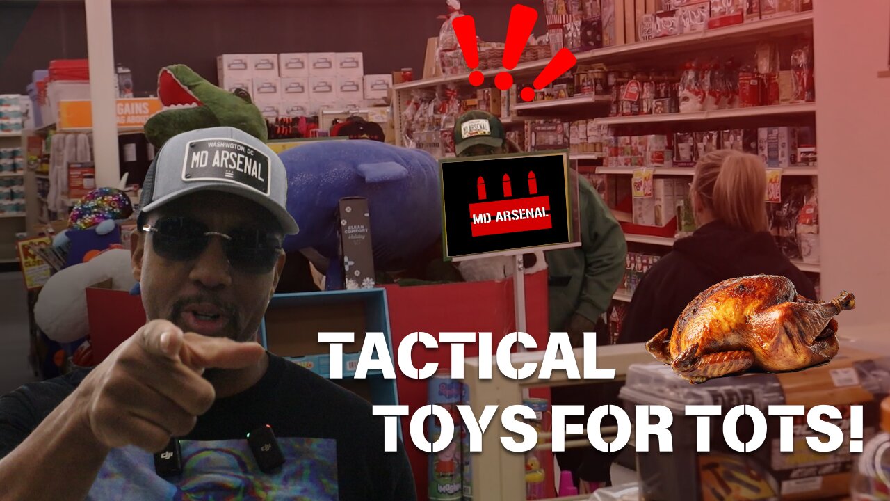 Toys for Tots donation with Tactical Turkeys