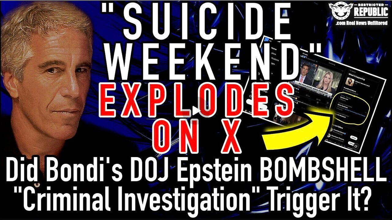 Explosive Weekend on X! Did Bondi’s DOJ Epstein Bombshell Trigger a Criminal Investigation.