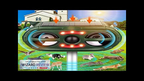 Ultrasonic Animal Repeller2024 New Solar Pest Animal Repellent OutdoorCat Repellent Review