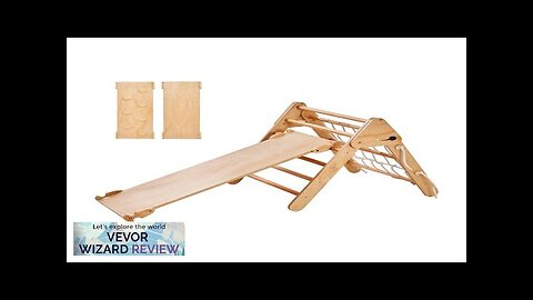 VEVOR Pikler Triangle Set 4 in 1 Toddler Climbing Toys Indoor Playground Review