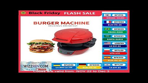 Household Breakfast Machine Hamburg Sandwich Maker With Egg Cooker Ring Machine Bread Review