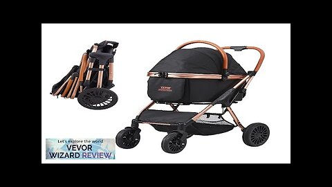 VEVOR Pet Stroller 4 Wheels Dog Stroller Rotate with Brakes 66 lbs Review