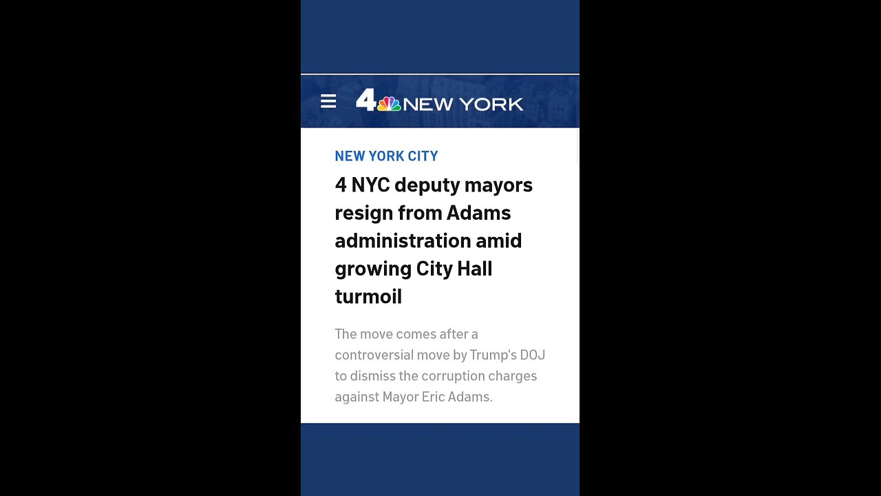 4 NYC deputy mayors announce resignations after DOJ moves to drop Adams charges