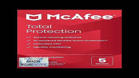 McAfee Total Protection 2024 5 Device Cybersecurity Software Includes Antivirus Review