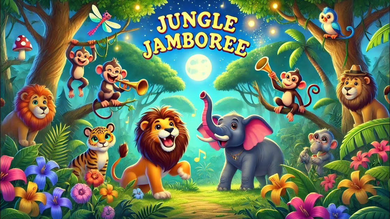 JUNGLE JAMBOREE FULL SONG IN ENGLISH FOR KIDS #songforkids