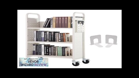 VEVOR Book Cart 330 lbs Library Cart 31.1" x 15.2" x 49.2" Review