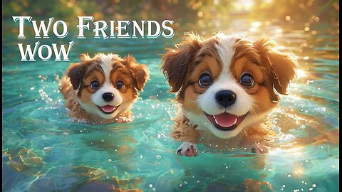 Two Friends Wow | Cute Puppies Swimming & Having Fun!"