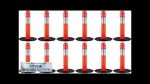 VEVOR 12Pack Traffic Delineator Posts 44 Inch Height Channelizer Cones Post Kit Review