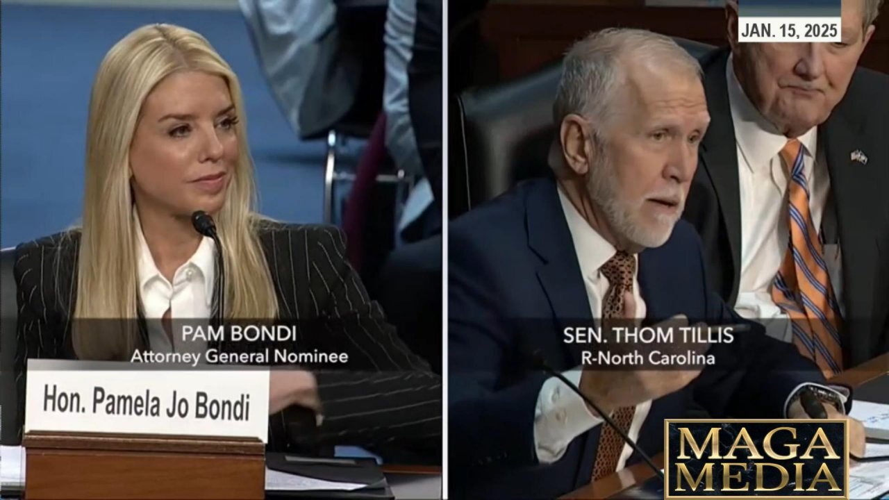 Sen Thom Tillis at Pam Bondi AG confirmation hearing * Jan. 15, 2025