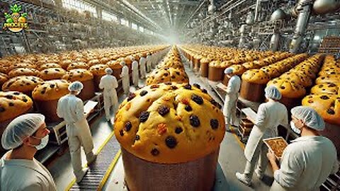 Panettone Bread MEGA Factory: Processing Thousands of Loaves with Modern Technology