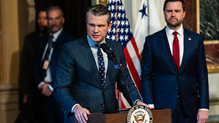 New Secretary of Defense Pete Hegseth arrives at Pentagon and vows support for Trump border policies