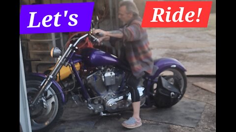 FRIDAY NIGHT CRUISE ON THE PURPLE HARLEY