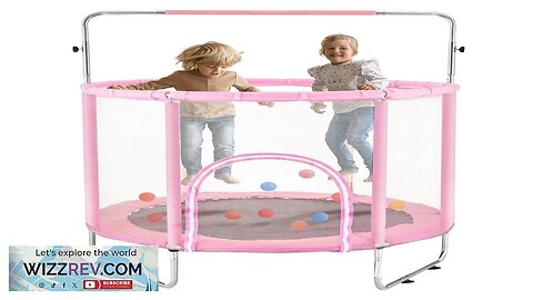 55" Trampoline for Kids Mini Toddler Trampoline with Net Indoor Outdoor Review